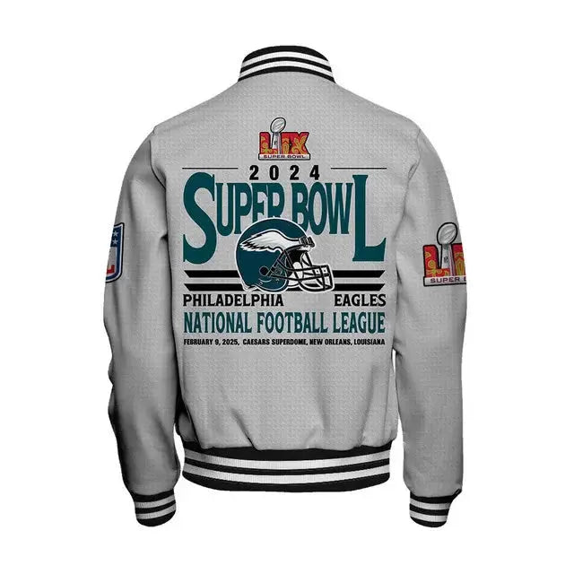 Philadelphia Eagles Super Bowl LIX Glory Varsity Jacket USA Jackets