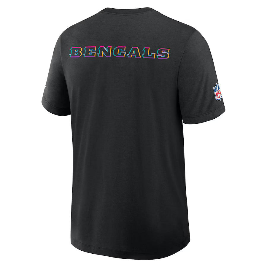 Cincinnati Bengals Nike Black 2025 NFL Crucial Catch Tri-Blend Dri-FIT T-Shirt NYC Jackets