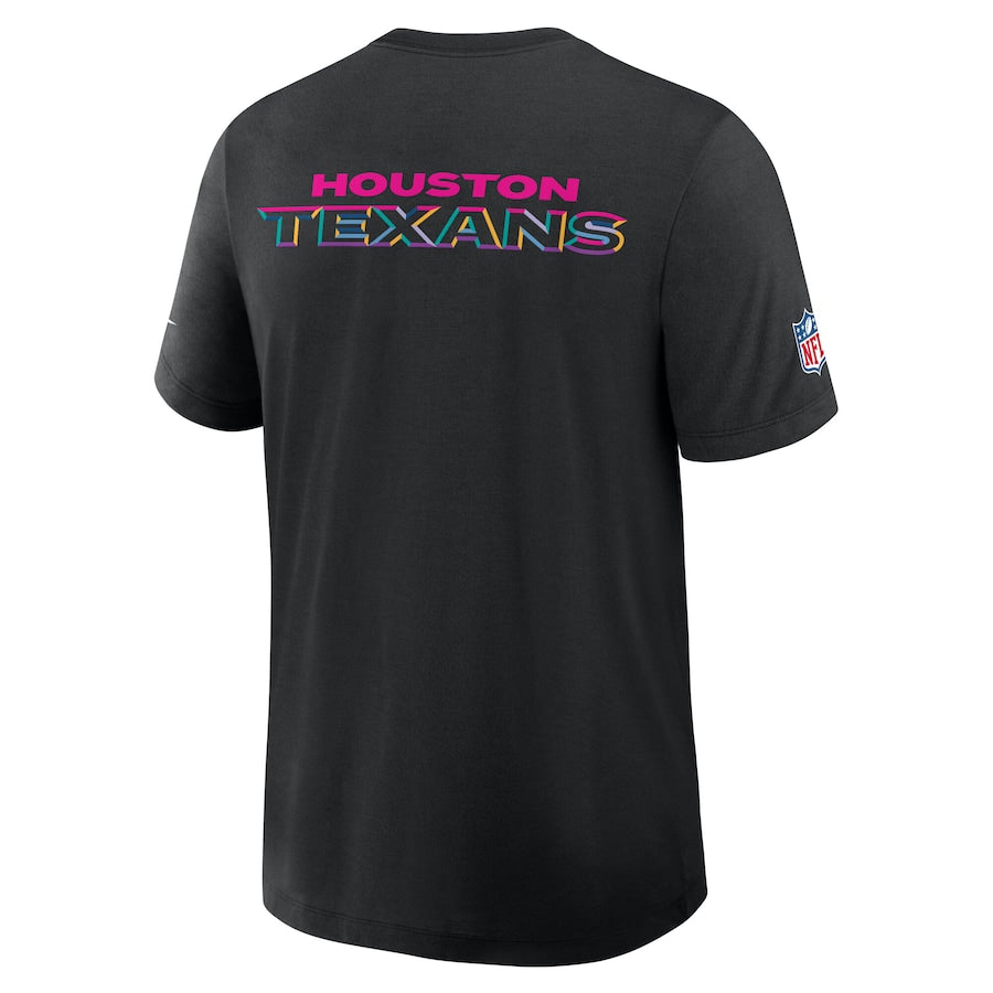 Houston Texans Nike Black 2025 NFL Crucial Catch Tri-Blend Dri-FIT T-Shirt NYC Jackets