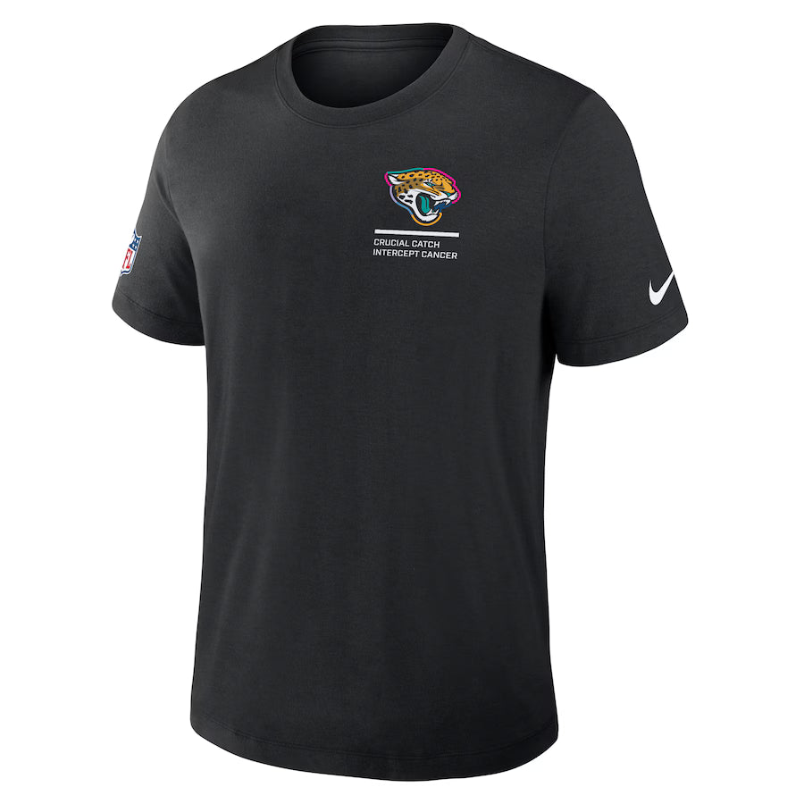 Jacksonville Jaguars Nike Black 2025 NFL Crucial Catch Tri-Blend Dri-FIT T-Shirt NYC Jackets