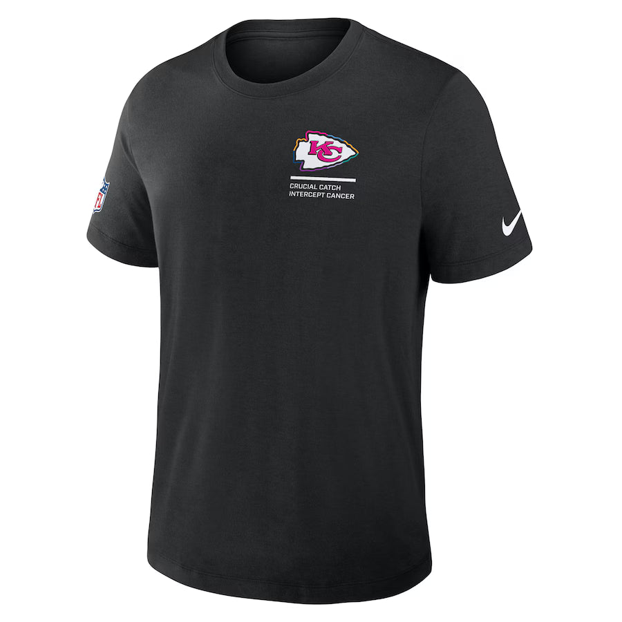 Kansas City Chiefs Nike Black 2025 NFL Crucial Catch Tri-Blend Dri-FIT T-Shirt NYC Jackets