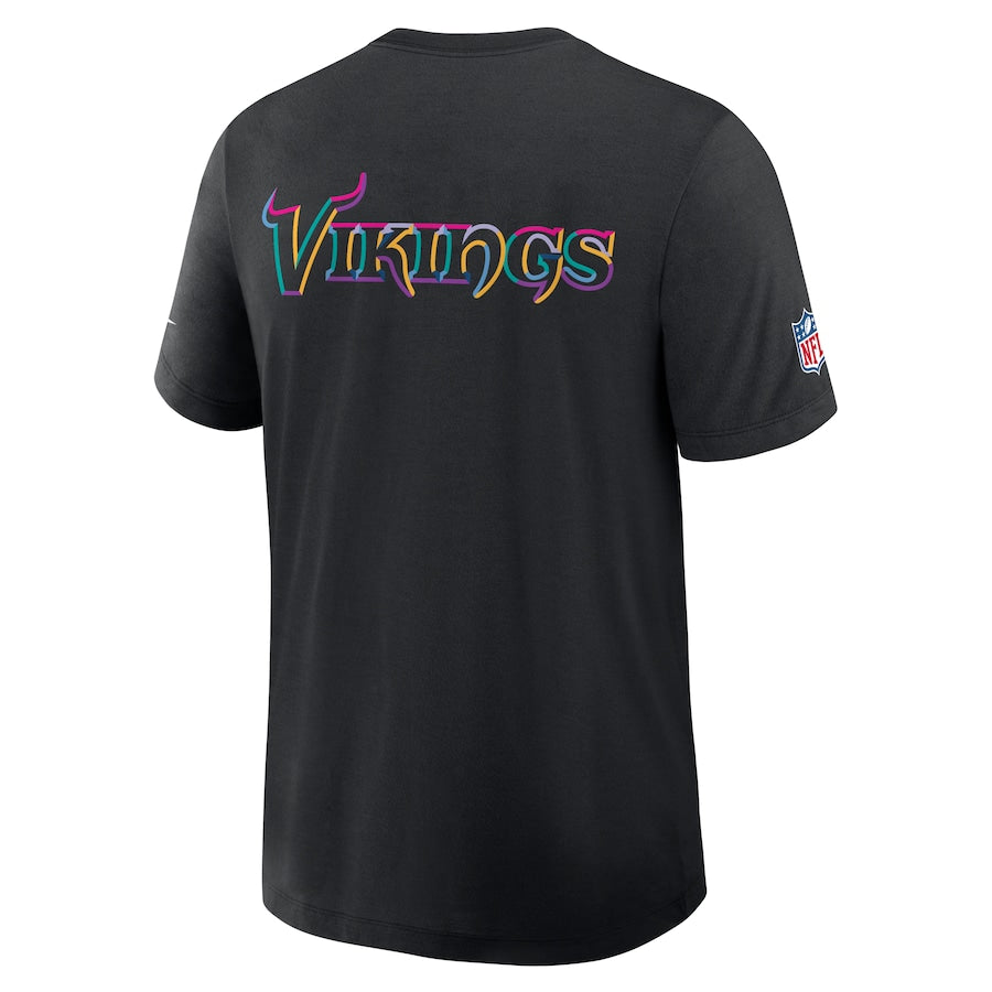 Minnesota Vikings Nike Black 2025 NFL Crucial Catch Tri-Blend Dri-FIT T-Shirt NYC Jackets