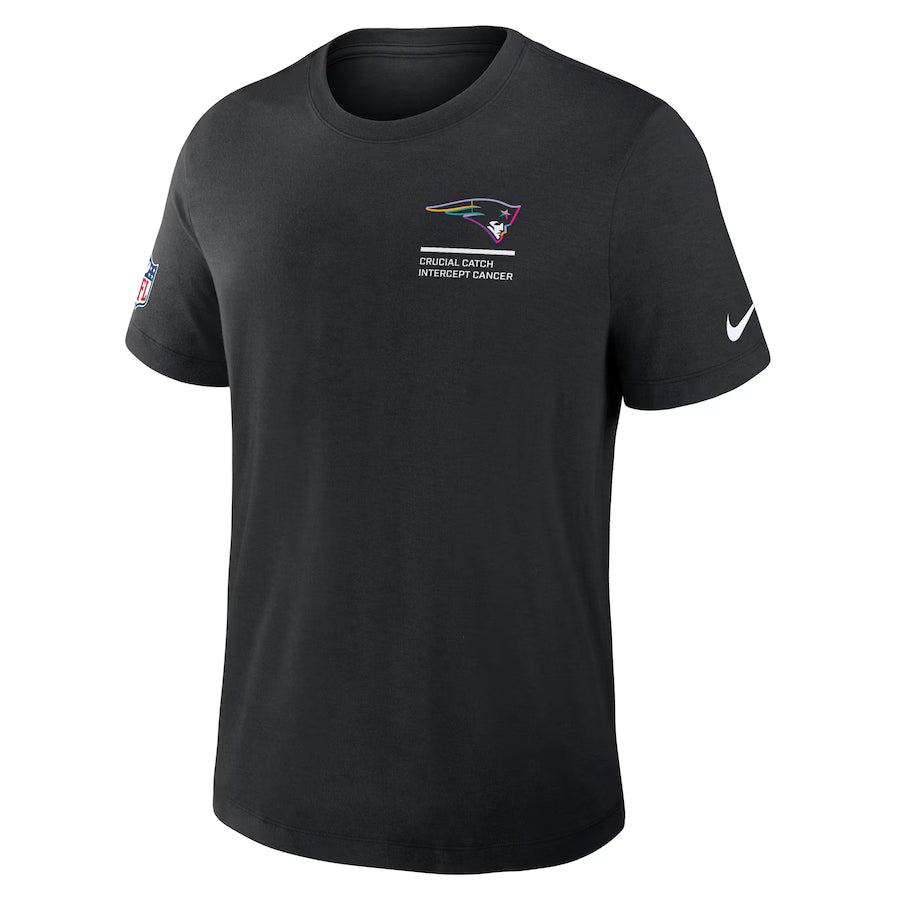 New England Patriots Nike Black 2025 NFL Crucial Catch Tri-Blend Dri-FIT T-Shirt NYC Jackets
