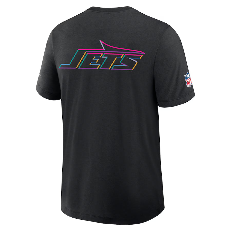 New York Jets Nike Black 2025 NFL Crucial Catch Tri-Blend Dri-FIT T-Shirt NYC Jackets