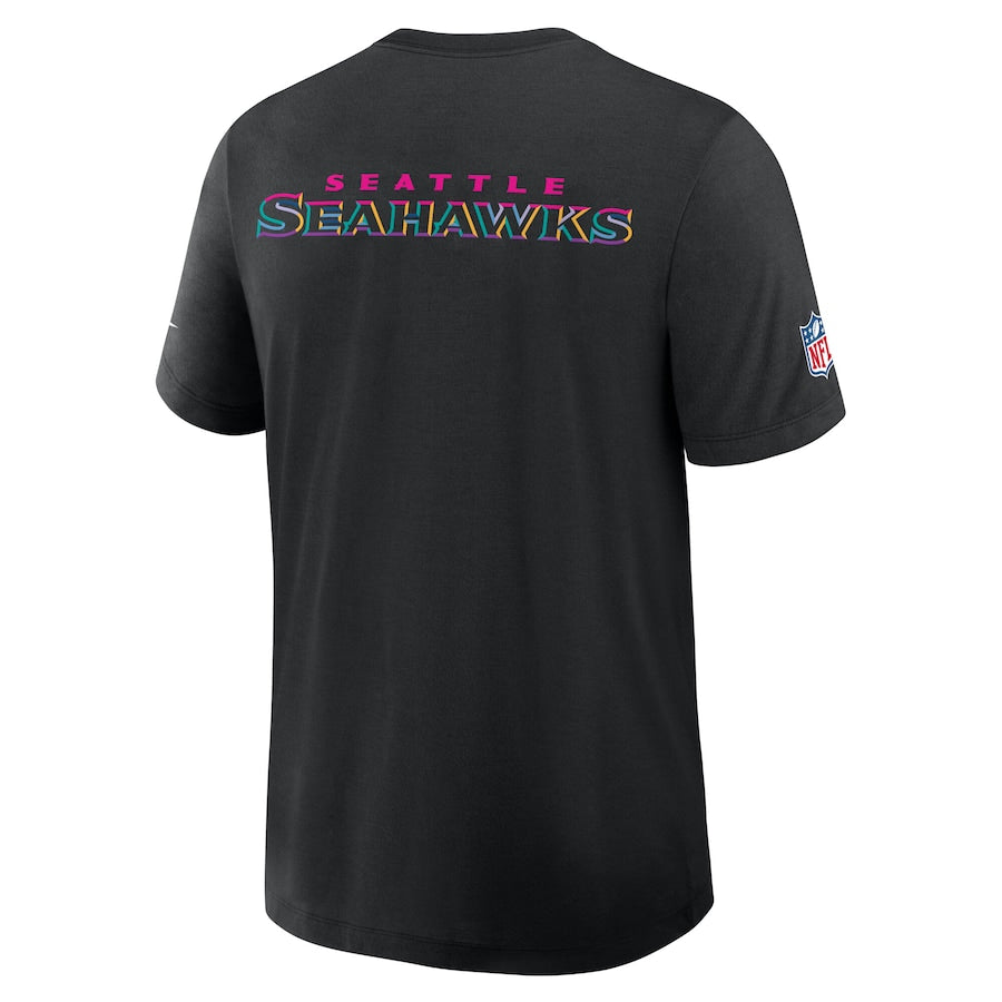Seattle Seahawks Nike Black 2025 NFL Crucial Catch Tri-Blend Dri-FIT T-Shirt NYC Jackets