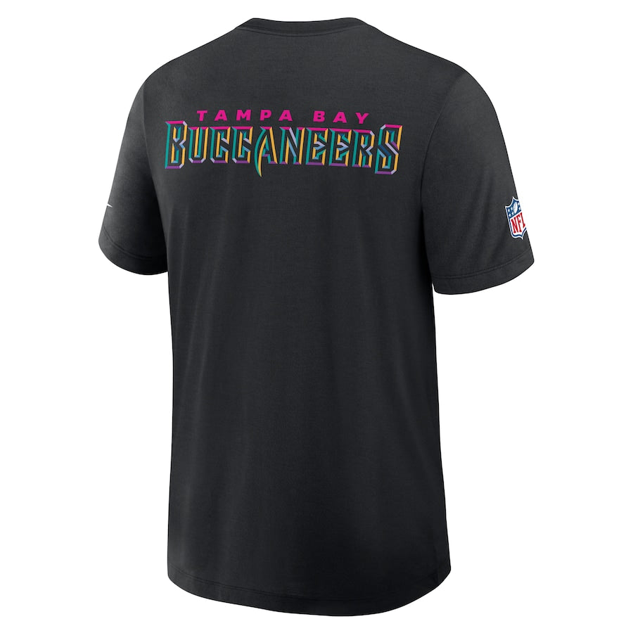 Tampa Bay Buccaneers Nike Black 2025 NFL Crucial Catch Tri-Blend Dri-FIT T-Shirt NYC Jackets