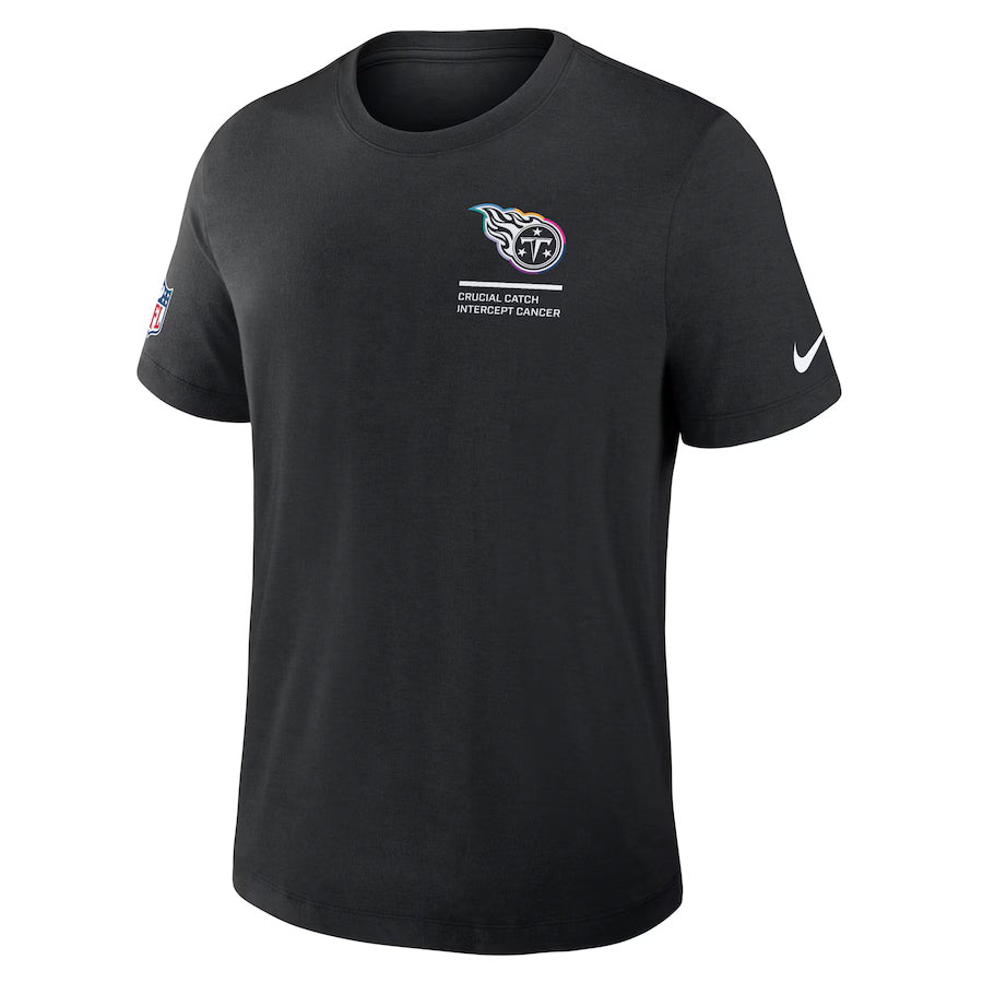 Tennessee Titans Nike Black 2025 NFL Crucial Catch Tri-Blend Dri-FIT T-Shirt NYC Jackets