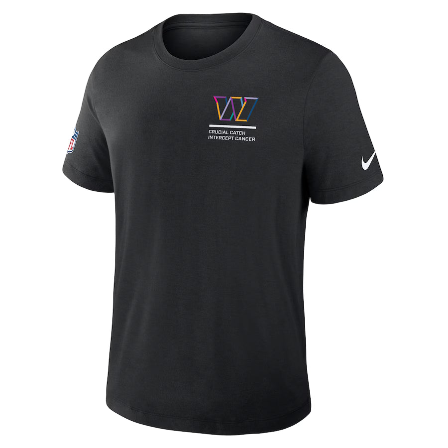 Washington Commanders Nike Black 2025 NFL Crucial Catch Tri-Blend Dri-FIT T-Shirt NYC Jackets
